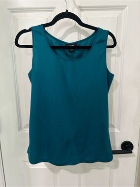 Kaktus Teal Scoop Neck Tank Top - Women's